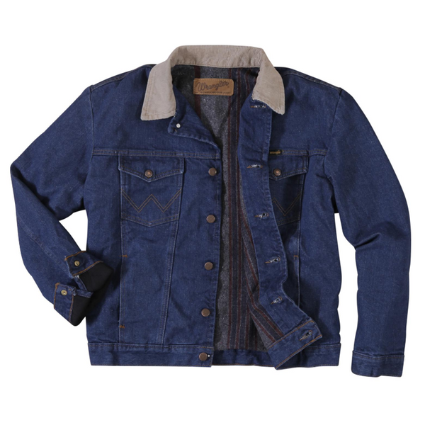Wrangler Blanket Lined Denim Jacket - Prewashed - 74260PW