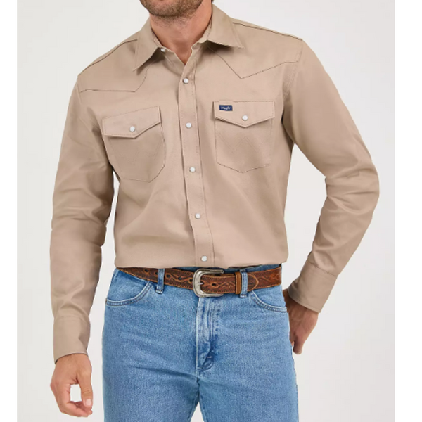 Mens Authentic Cowboy Cut® Work Shirt - Khaki - MS70319