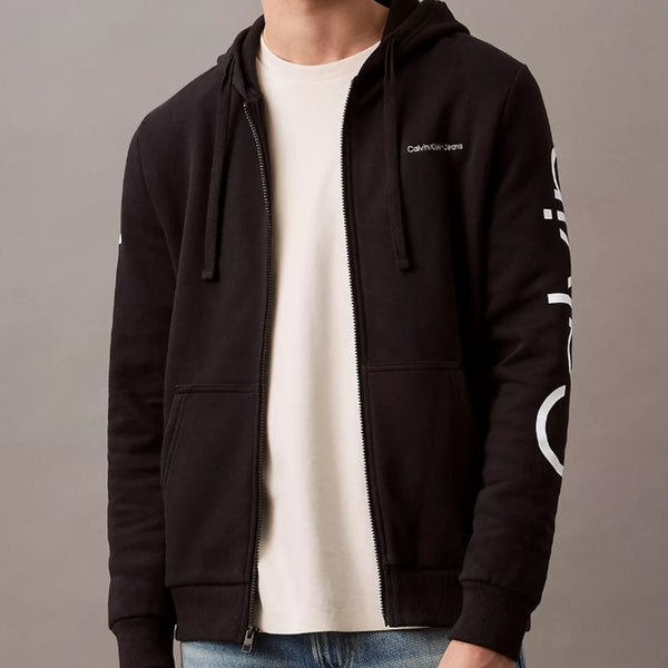 Calvin Klein LS TRAVELING LOGO FULL ZIP HOODIE