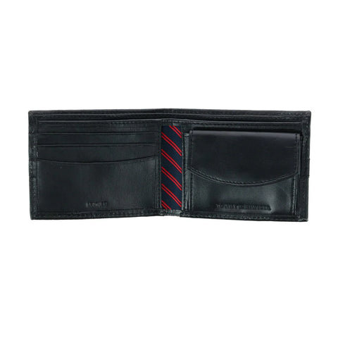 Tommy Hilfiger Men's Leather Ranger RFID Bifold Wallet with Coin Pocket