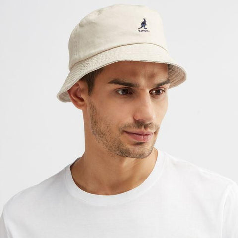 Kangol WASHED BUCKET Hat Lightweight Summer Hat Khaki