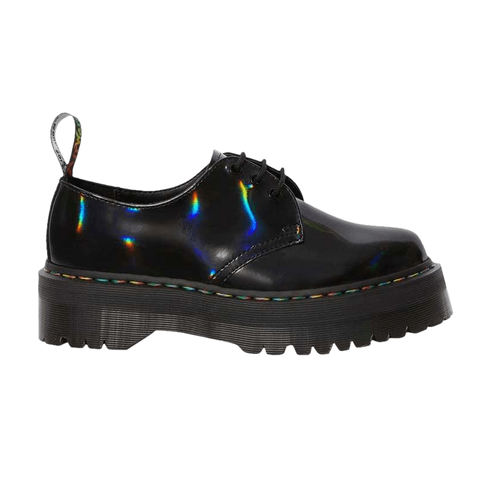 Dr.Martens Women's 1461 RAINBOW PATENT PLATFORM SHOES Multi Color