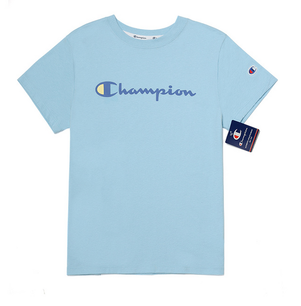 Blue champion shirt womens sales