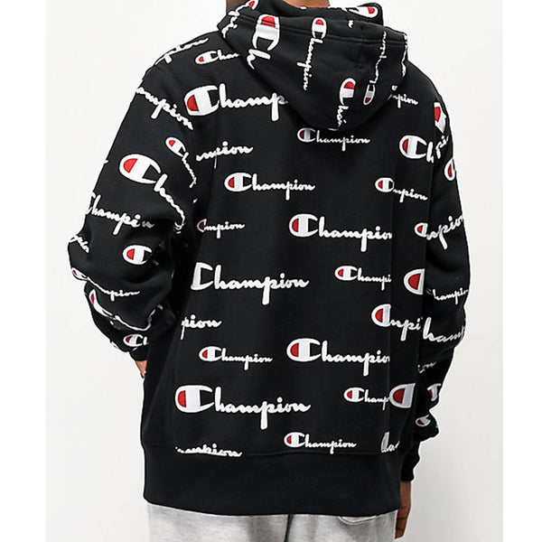 Laptop zonnebloem Habubu Champion Life Mens Pullover Hoodie, All Over Logo – HiPOP Fashion