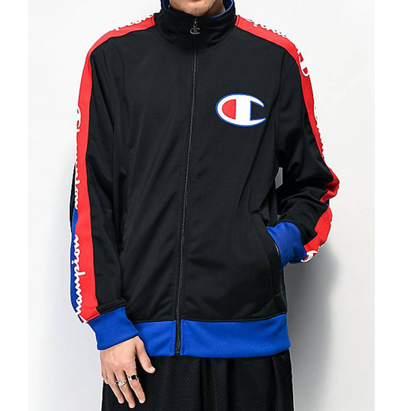 Champion Life Mens Track Jacket, Big C And Logo Taping 