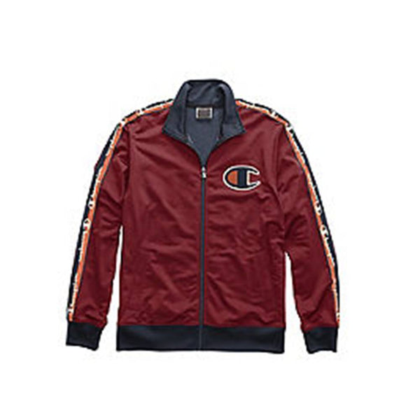 Champion Life Mens Track Jacket, Big C And Logo Taping 