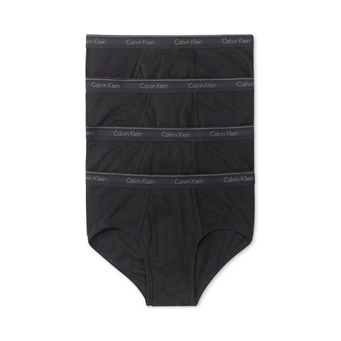 Tommy Hilfiger Men's Underwear, Cotton Brief 4-Pack Black