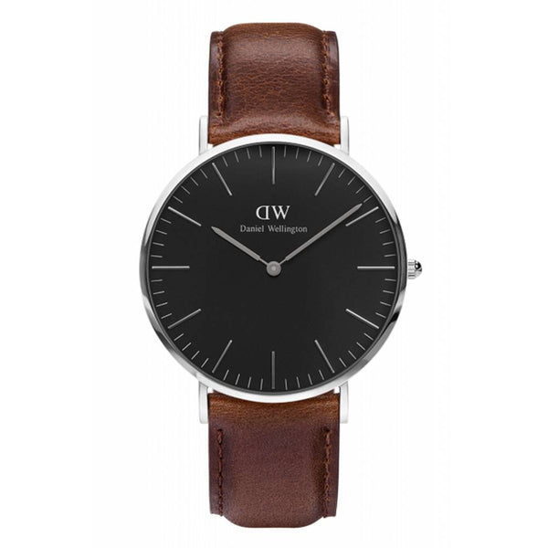 Daniel Wellington Classic Black Bristol Silver Watch