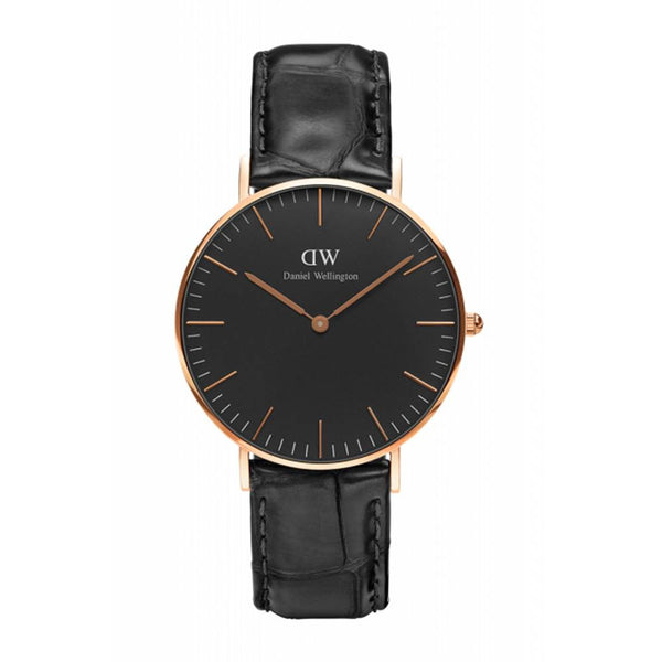 Daniel Wellington Classic Black Reading Rose Gold Watch