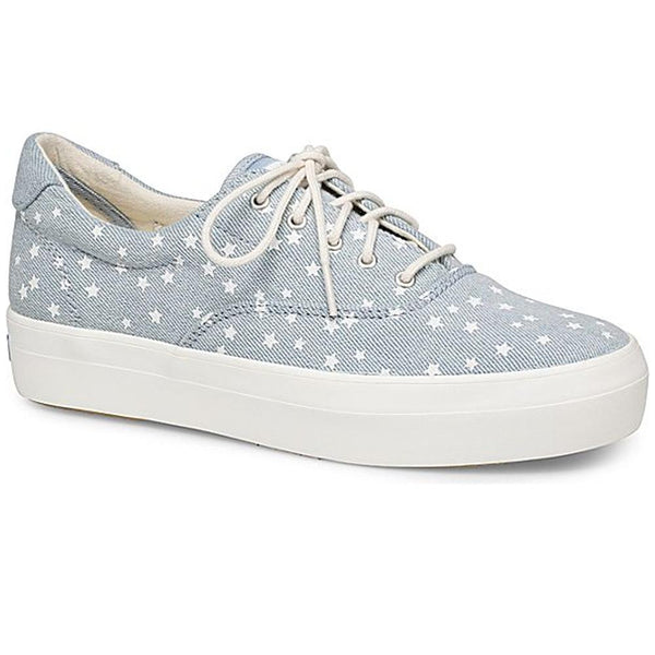 Keds WOMEN'S RISE DENIM STAR Shoes LightBlue Stonewash Denim