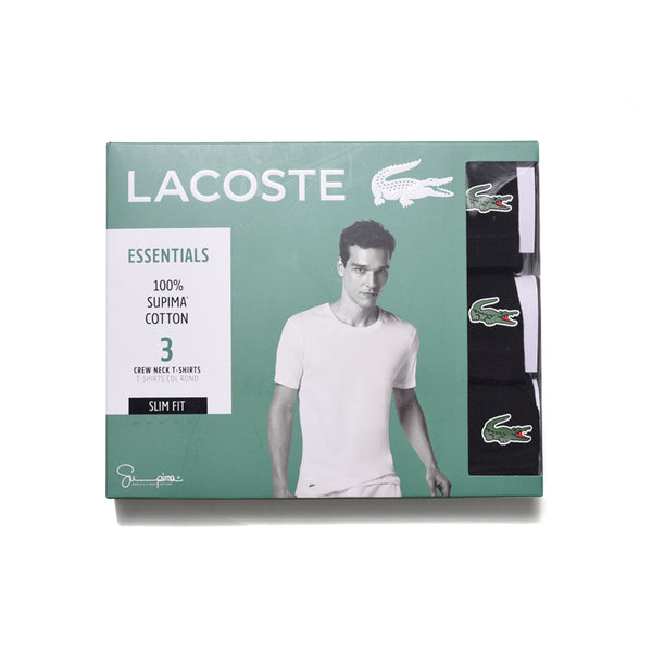 Lacoste Men's 3 Pack Slim Fit Cotton Crew Neck Tee RAM8703