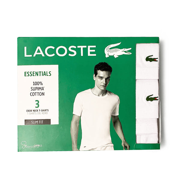 Lacoste Men's 3 Pack Slim Fit Cotton Crew Neck Tee RAM8703