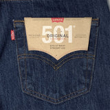 Levi's Men's 501 Original Mid Rise Regular Fit Straight Leg Jeans 00501-0194 Dark Stonewash
