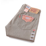 Levi's Men's 501 Original Garment Dye Mid Rise Regular Fit Straight Leg Jeans - Timberwolf 00501-1212