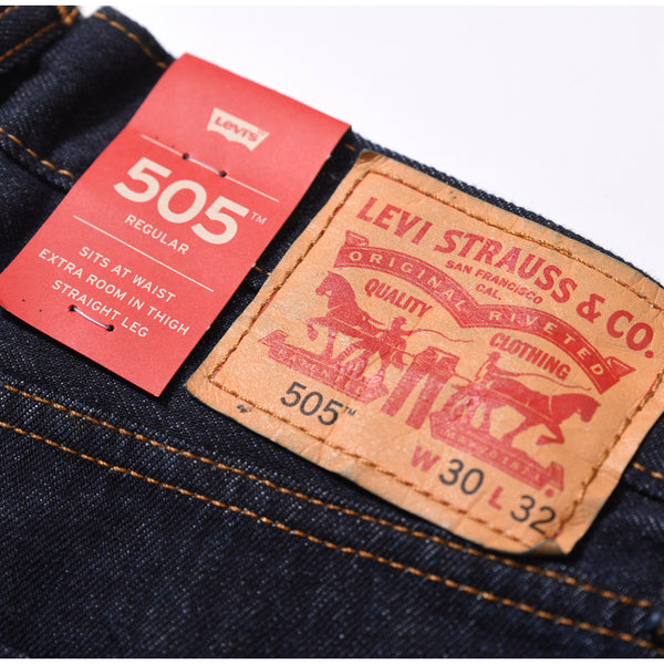 Levi's Men's 505 Regular Mid Rise Regular Fit Straight Leg Jeans - Rinse 00505-0216