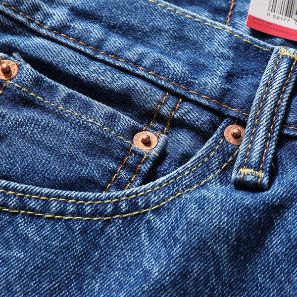 Levi's Men's 505 Regular Mid Rise Regular Fit Straight Leg Jeans - Stonewash 00505-4891