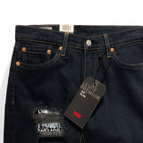 Mens Levi's 511 Fennel Print Slim Leg 04511-3985 Ripped Black