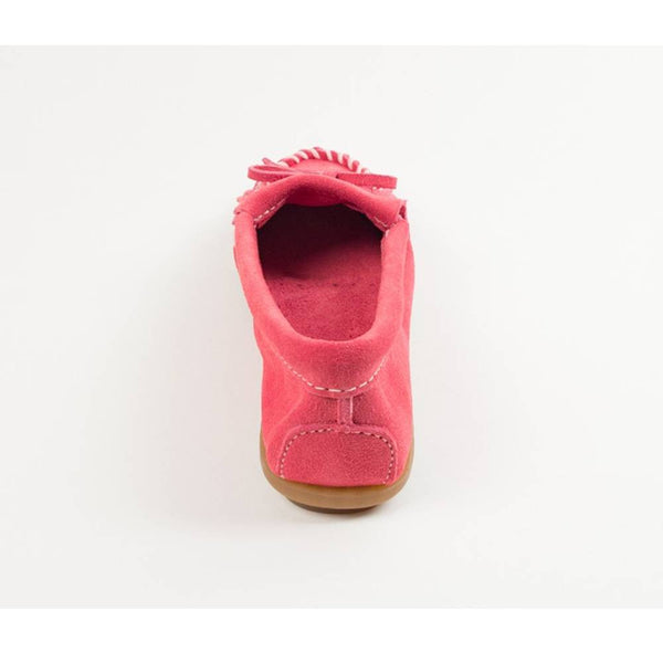 Minnetonka Kilty Hardsole Pink Moccasins