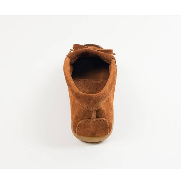Minnetonka Kilty Hardsole Brown Moccasins