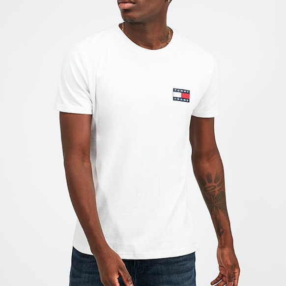 Tommy Hilfiger Crew Neck Tommy Jeans Badge T-Shirt White – HiPOP Fashion