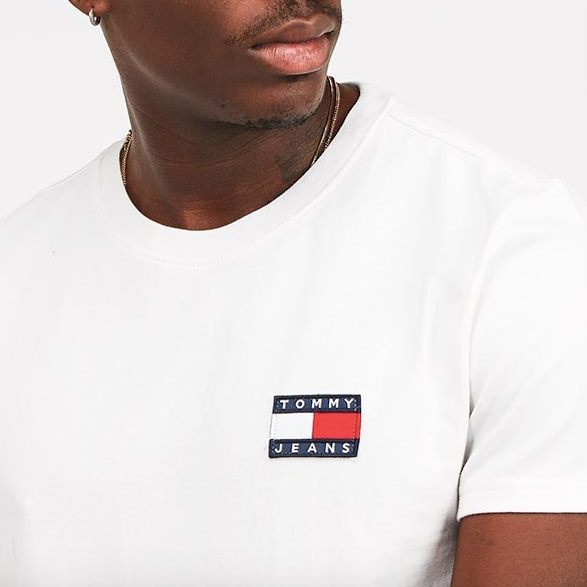 Tommy Hilfiger Crew Neck Tommy Jeans Badge T-Shirt White – HiPOP Fashion