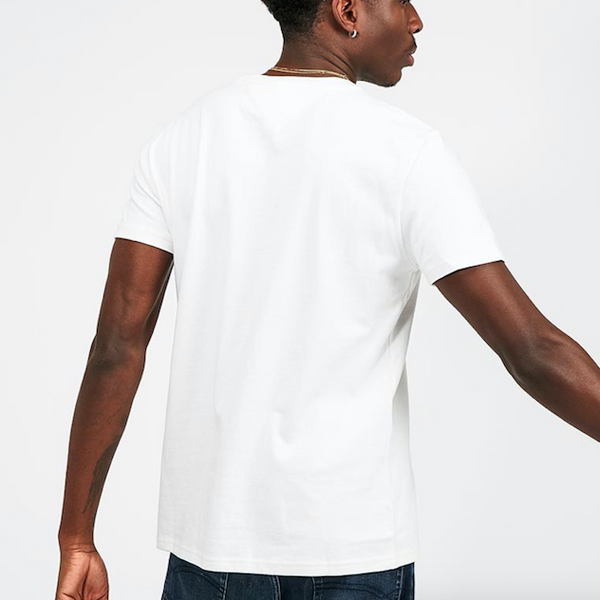 Jeans Neck – White Fashion Crew HiPOP Tommy Hilfiger T-Shirt Tommy Badge