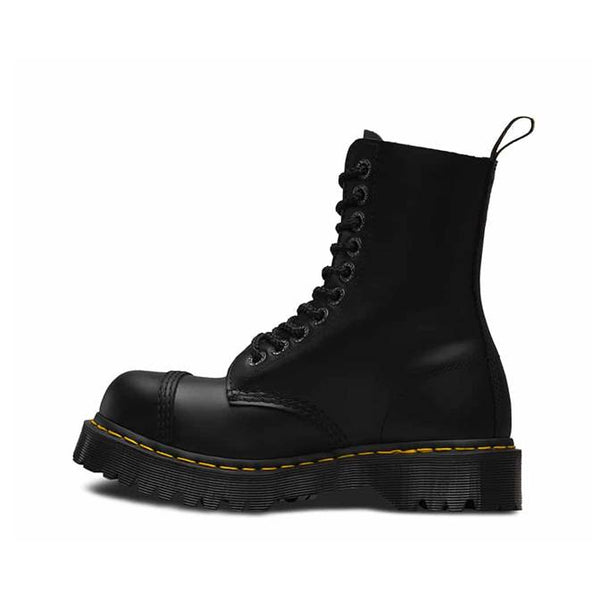 Dr. Martens 8761 BxB 10-Eye Fashion Steel Toe Leather Boot for Men and Women Black