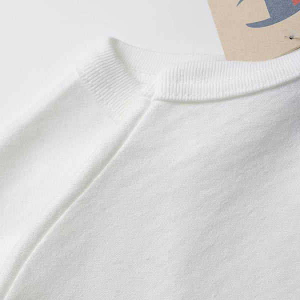 HERITAGE SHORT LEEVE T-SHIRT WITH CHAMPION LOGO WHITE