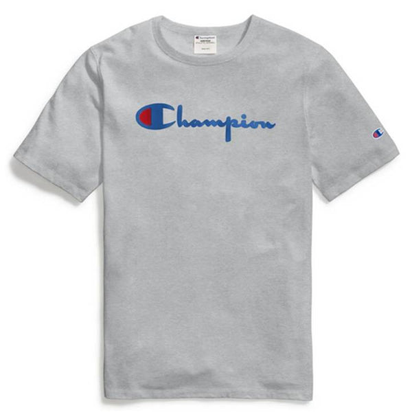 HERITAGE SHORT LEEVE T-SHIRT WITH CHAMPION LOGO GREY