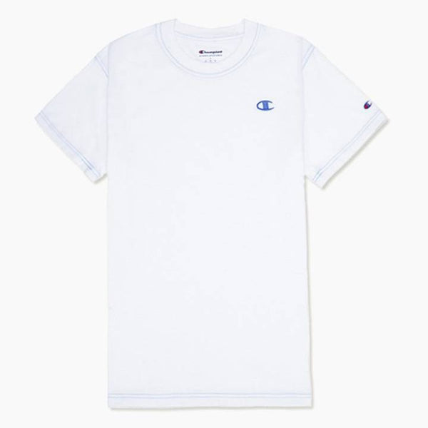 CHAMPION CLASSIC CONTRAST STITCH TEE WHITE