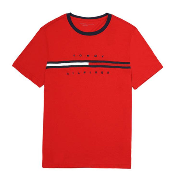 TOMMY HILFIGER MEN'S TINO LOGO T-SHIRT RED