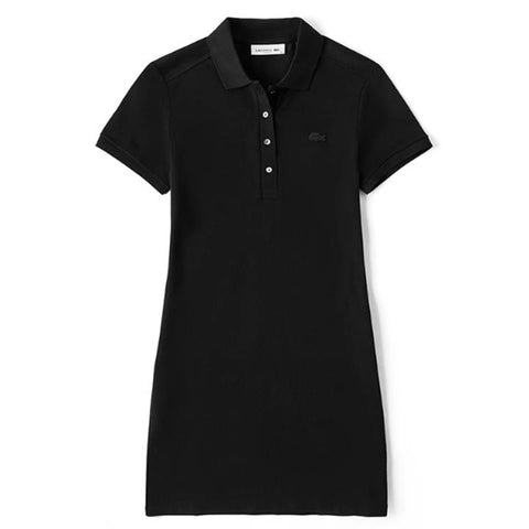 Lacoste Women's Stretch Slim Fit Polo Dress Black