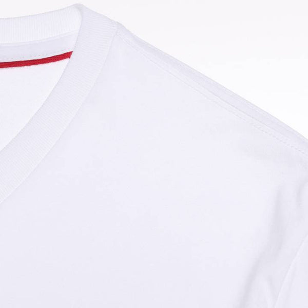 TOMMY HILFIGER MEN'S CORE FALG TEE V NECK WHITE