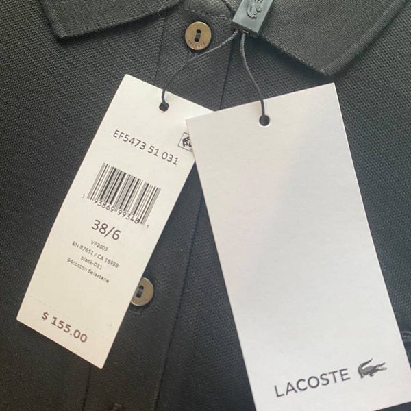 Lacoste Women's Stretch Slim Fit Polo Dress Black