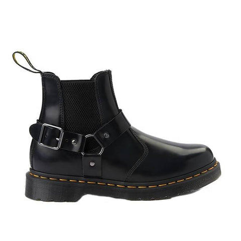 Dr.Martens Women's 1490 10-eye VIRGINIA LEATHER Mid Calf BOOTS Black