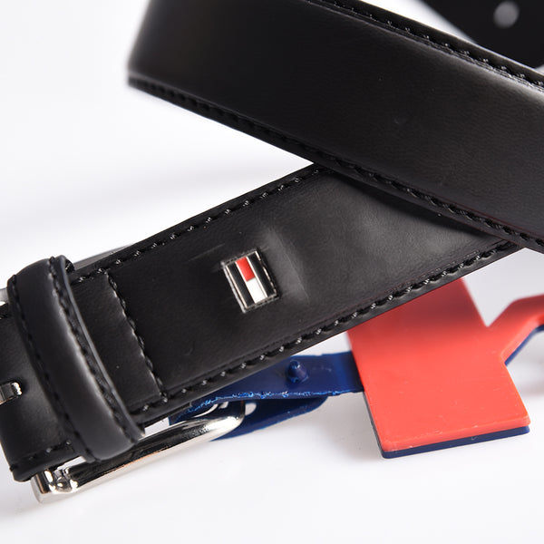 Tommy Hilfiger Mens Contrasting Stitch Belt Black