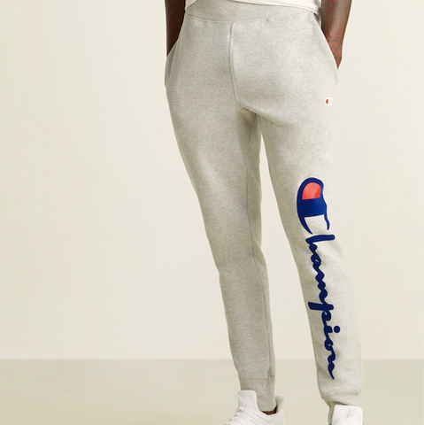 Champion Life Mens Joggers, Oversized Flock Script