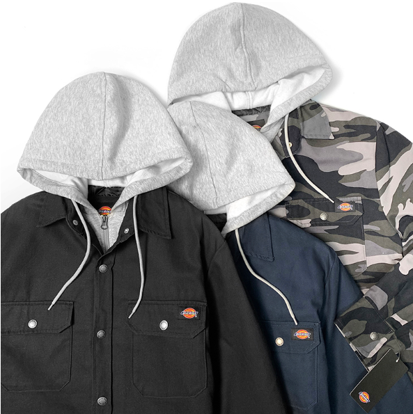 Dickies Men's Hooded Duck Shirt Jacket TJ203 Multi Black – HiPOP