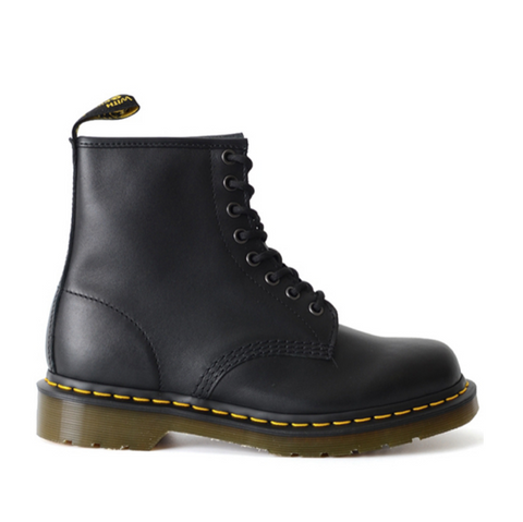 Dr.Martens Women's 1490 10-eye VIRGINIA LEATHER Mid Calf BOOTS Black