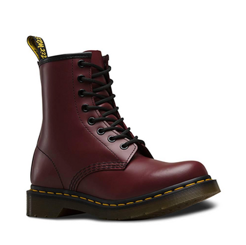 Dr.Martens Women's 1490 10-eye VIRGINIA LEATHER Mid Calf BOOTS Black