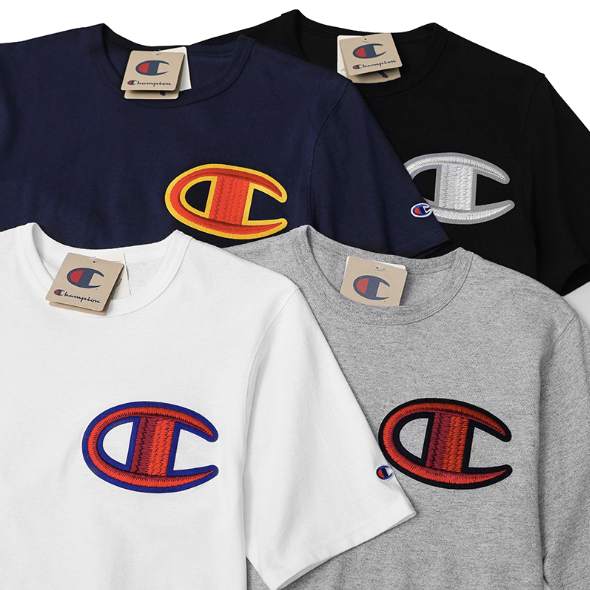 Big champion hot sale logo t shirt