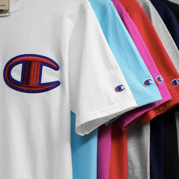 Champion Men's T-Shirt Classic 5.5" Super Logo Light Weight