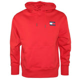 Tommy Hilfiger Men's Tommy Jeans SMITH PO BADGE HOODIE. Red