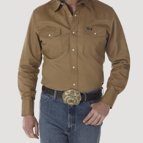 Wrangler Mens Authentic Cowboy Cut® Work Shirt - Rawhide - MS71519
