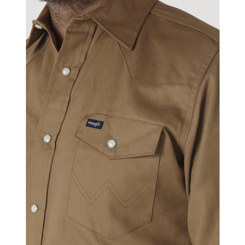 Wrangler Mens Authentic Cowboy Cut® Work Shirt - Rawhide - MS71519