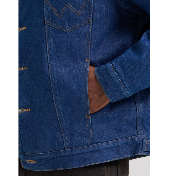 Wrangler Sherpa Lined Denim Jacket - Prewashed - 74255PW