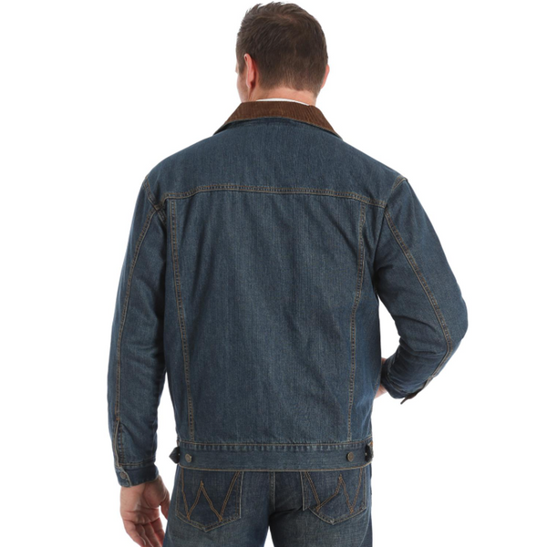 Concealed Carry Blanket Lined Denim Jacket - Denim/Charcoal - 74265CD