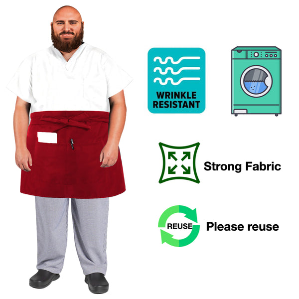 Urby Waist/half Aprons For Women With Pockets Plus Size Apron XL XXL or Waist W40+, Mandiles Para Mujer Para Trabajo