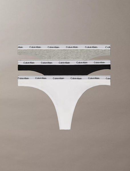 Calvin Klein Women's Icon Logo Low Rise Thong - 3 Pack