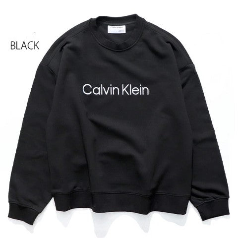 CALVIN KLEIN LS RELAXED FIT LOGO TERRY CREW